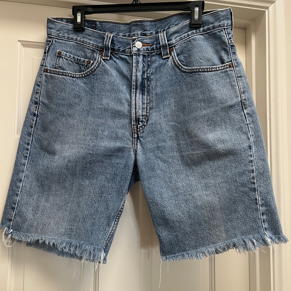 Perfectly Distressed Levi’s 505 Denim Cutoff Shorts